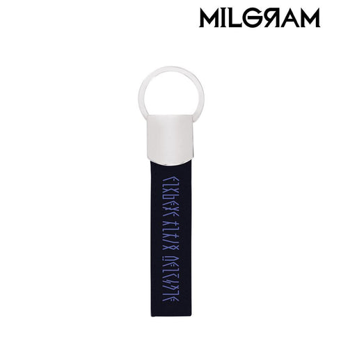 『MILGRAM -ミルグラム-』シドウ 囚人服ベルト風 キーリング付き合皮キーホルダー【202510再販】